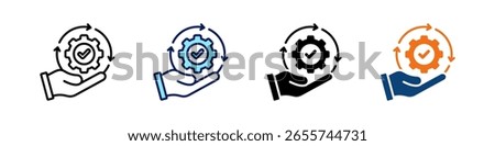 Business Process All In One Icon Multi Styles Vector Set