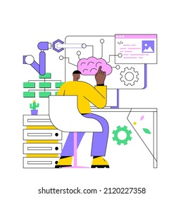 Business Process Automation Abstract Concept Vector Illustration. BPA Software, Business Process Workflow, Automated Business Process, Digital Transformation, User Interface Abstract Metaphor.