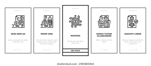 business process automation onboarding mobile vector optimization efficiency, workflow strategy, innovation management, analysis business process automation illustrations