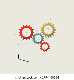 Business process automation vector symbol concept. Technology solution and innovation minimal eps10 illustration.