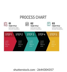 business process chart info graphic design template