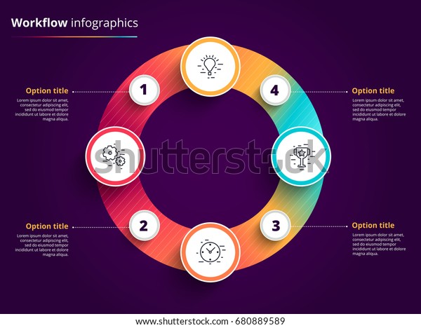 Business Process Chart Infographics 4 Step 스톡 벡터로열티 프리 680889589 Shutterstock 5648