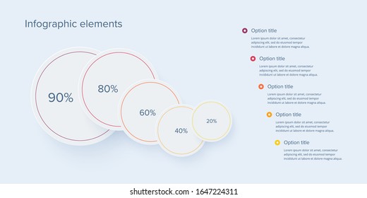 infografías de procesos de negocio con 5 pasos en el diseño del neumorfismo. Elementos gráficos de flujo de trabajo corporativo cuadrado. Plantilla de diapositiva de presentación del diagrama de flujo de la empresa. Gráfico de información del vector.