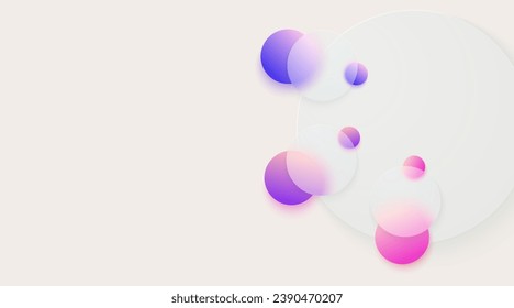 Infografiken zu Geschäftsprozessen mit 5 Stufenkreisen. Circular Corporate Workflow-Grafikelemente. Präsentation des Firmendiagramms Vektorgrafik im Glasmorphismus-Design.