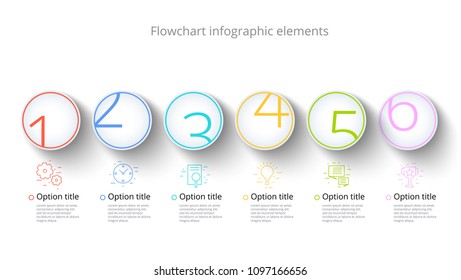infografías de gráficos de procesos empresariales con 6 segmentos. Elementos informativos de la línea de tiempo corporativa circular. Plantilla de diapositiva de presentación de empresa. Diseño gráfico de información vectorial moderno.