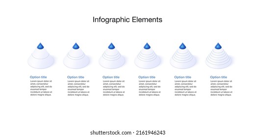 infografías de la gráfica de procesos empresariales con 6 conos de pasos. Elementos gráficos de flujo de trabajo corporativo cúbico. diapositiva de presentación del diagrama de flujo de la empresa. Gráfico informativo vectorial en diseño isométrico.