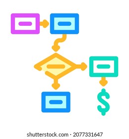 business process color icon vector. business process sign. isolated symbol illustration