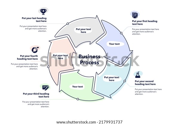 Business Process Cycle Template Five Steps Stock Vector (Royalty Free ...