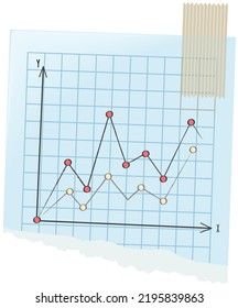 Business process diagram on paper sheet. Data analysis, audit, project management, marketing research concept. Financial accounting and work with statistics concept. Analytics for graphs and charts