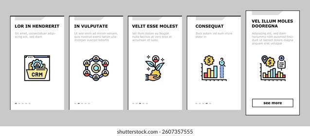 business process efficiency onboarding mobile vector automation optimization, workflow strategy, innovation management integration business process efficiency illustrations