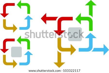 business process flow diagram arrows iterative stock vector (royalty Iterative Process Model business process flow diagram with arrows in an iterative process