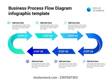 Business Process Flow Diagram Infographic template