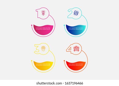 Business process. Gradient infographics step by step. Vector business template for presentation. Business process