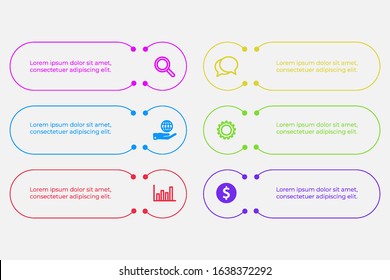 Business process. Gradient infographics step by step. Vector business template for presentation. Business process