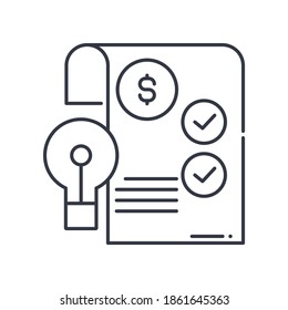 Business process icon, linear isolated illustration, thin line vector, web design sign, outline concept symbol with editable stroke on white background.