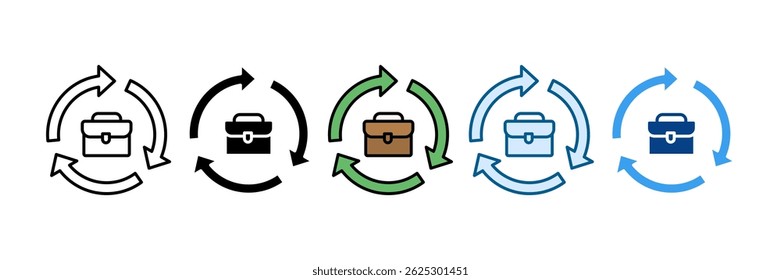 Business Process Icon Set Multiple Style Collection