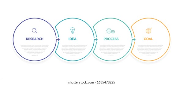 Business Infographic Template Thin Line Design Stock Vector (Royalty ...