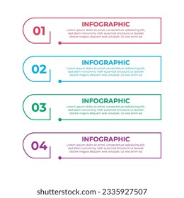 Business process infographic template. 4 Steps infographics template. EPS 10 Vector.