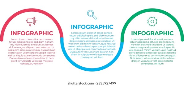 Plantilla de infografía de procesos empresariales. Vector EPS 10.
