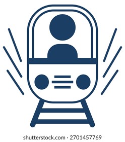 Vetor do ícone Liderança do processo de negócios. Símbolo azul escuro isolado para gerenciamento, progresso, direção estratégica ou roteiro de projeto em um plano de fundo transparente