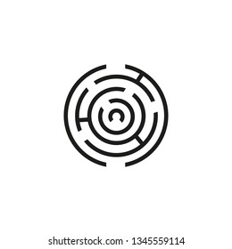 Business process line icon. Labyrinth, puzzle, task. Business strategy concept. Vector illustration can be used for topics like business, psychology, management