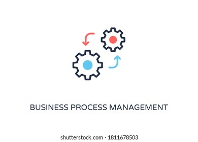 Business Process Management icon in vector. Logotype