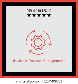 Business Process Management  line icon