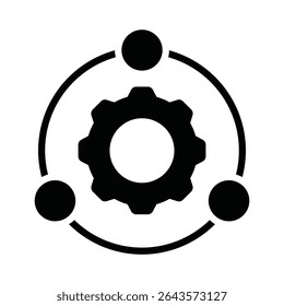 Business process management Vector Icon which can easily modify or edit
