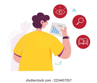Business Process Manager  - Data Analysis and Documentation - Abstract Illustration as EPS 10 File