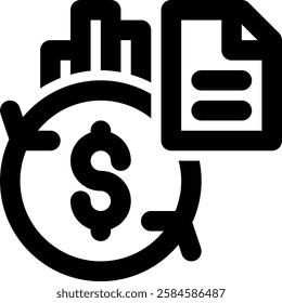 Business Process, Business Operations Outline Icon