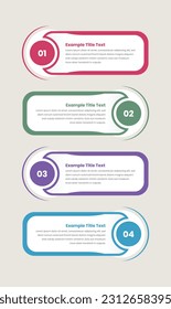 Business process overview vertical steps infographic presentation template design with number