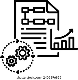 business process perspective icon balanced scorecard vector BSC sign