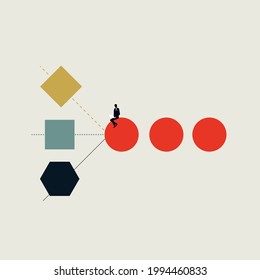 Business Process Streamline And Automation Vector Symbol Concept. Increase Efficiency, Productivity Minimal Eps10 Illustration.