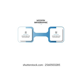 Business process. Timeline infographics with 2 options, circles. Vector template.