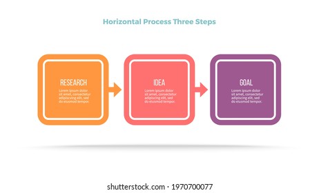 Business process. Timeline infographics with 3 steps, options,. Vector chart.