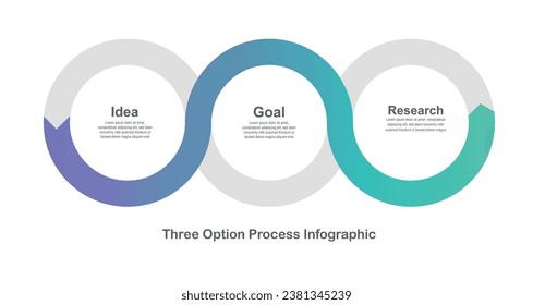 Business process. Timeline infographics with 3 steps, and options. Vector illustration design.