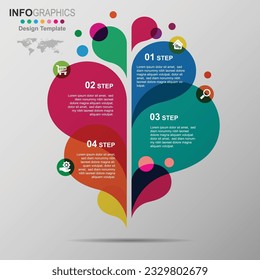 Infografiken zu Geschäftsprozessen 4 Schritt.