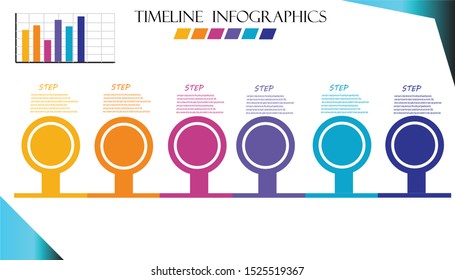Business process. Timeline infographics .Vector chart, diagram.