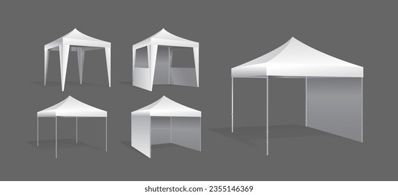 Business product display tent vector illustration, ready to use template, realistic design. Eps10