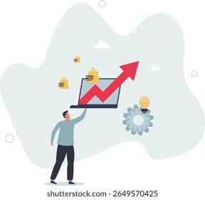 Business productivity and efficient commerce strategy. character life .