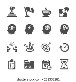 Business Productivity Icon Set, Vector Eps10.