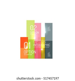 Business products option banners. Vector templates for presentation, web site or modern print template