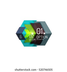 Business products option banners. Vector templates for presentation, web site or modern print template
