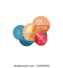 Business products option banners. Vector templates for presentation, web site or modern print template