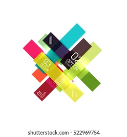 Business products option banners. Vector templates for presentation, web site or modern print template