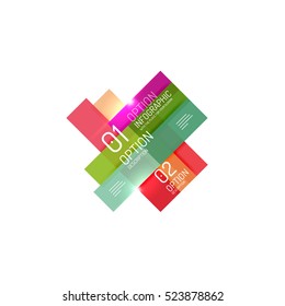 Business products option banners. Vector templates for presentation, web site or modern print template