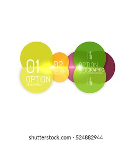 Business products option banners. Vector templates for presentation, web site or modern print template