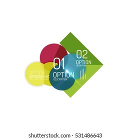 Business products option banners. Vector templates for presentation, web site or modern print template