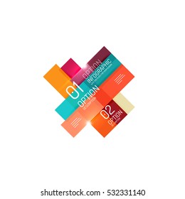Business products option banners. Vector templates for presentation, web site or modern print template