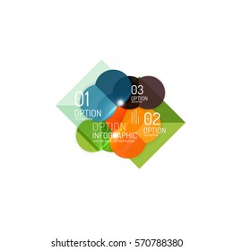 Business products option banners. Vector templates for presentation, web site or modern print template